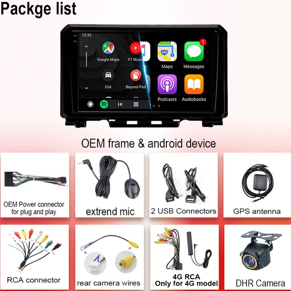 9 Inch Android 14 For Suzuki Jimny JB64 JB74 2018 - 2020 Multimedia Video Player Car Radio Stereo GPS Navigation Carplay