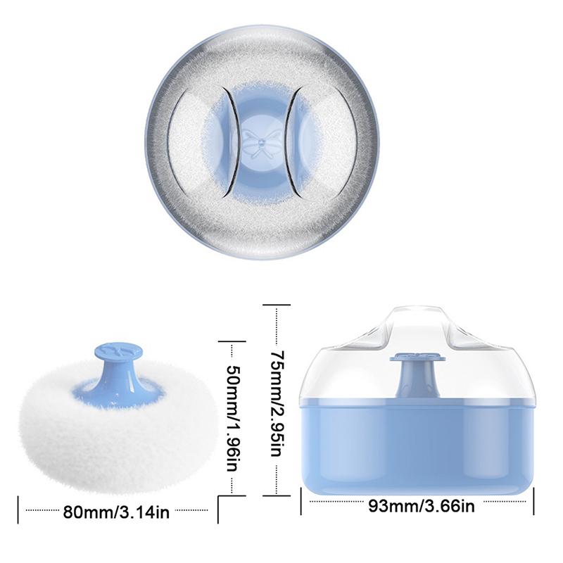 Talcum Powder Powder Puff With Box Baby Soft Face Body Cosmetic Powder Puff Talcum Powder Sponge Box Case Container