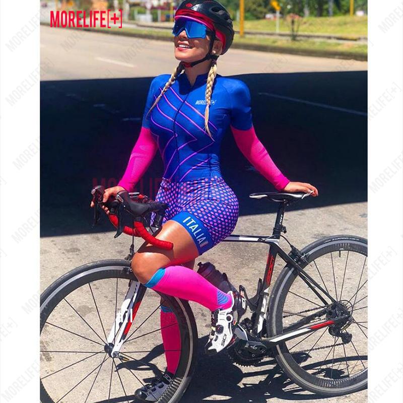 Nuova Tuta da Ciclismo Bicicletta Triathlon Monkey Riding Wear Maglia da Ciclismo da Donna per Esterno Set da Ciclismo Monopezzo Roupa Ciclismo