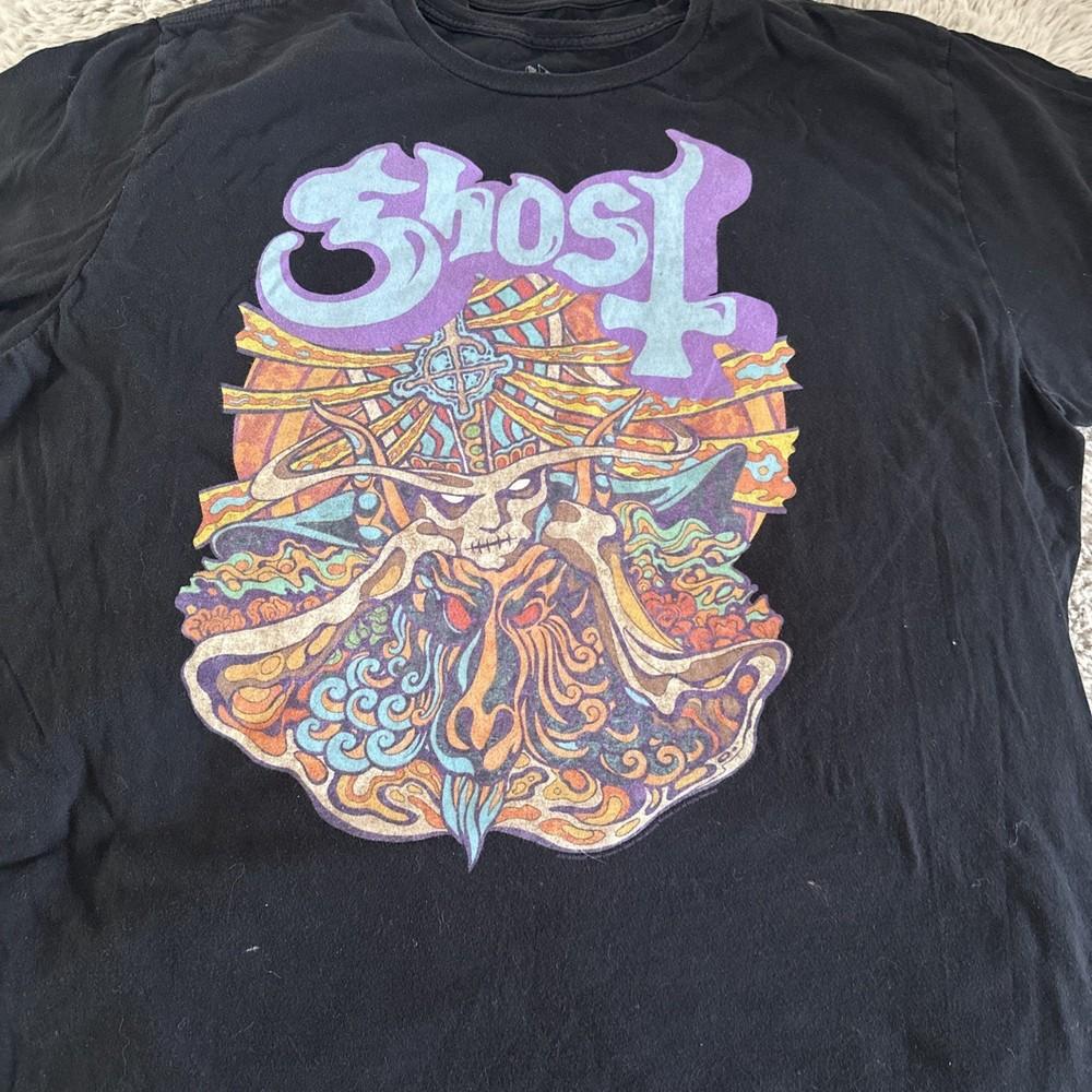 Футболка унисекс Ghost Band с потертостями и дырками, хлопковая, репринт S-5XL M790 XXL