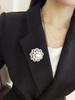 Fashion Flowers in The Middle of The Pearl Brooch Corsage Flower Corsage Buckle Female Accessories Long-Lasting Color Exquisite Hypoallergenic Brooch