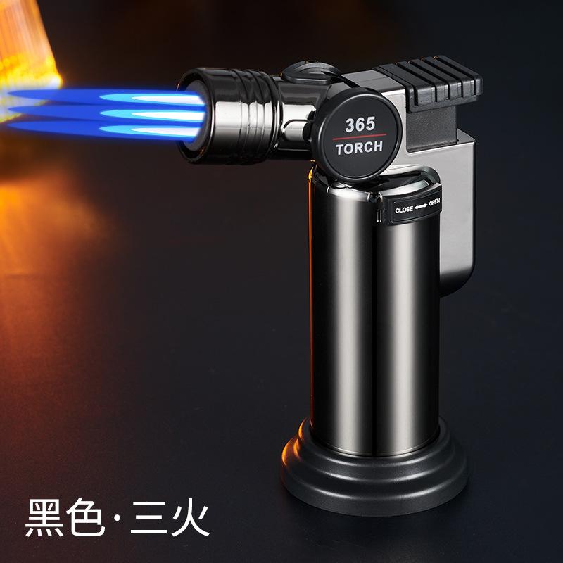 New Direct Blue Flame Open Flame Conversion Lighter Windproof Cigar BBQ Portable Flamethrowers Cigarette Accessories Gift