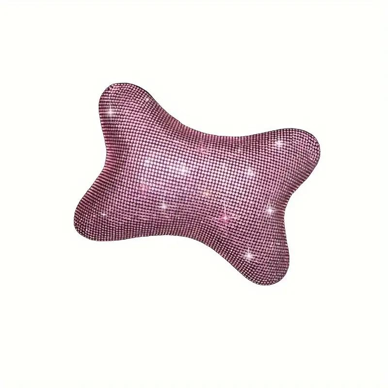 Diamond Crystal Car Neck Headrest Pillow Memory Foam Car Seat Neck Pillow Breathable and Neck Support Auto Accessories