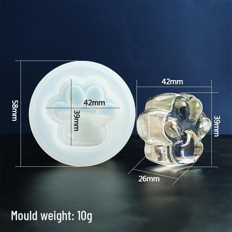 DIY Crystal Glue Frosted Round Cat Claw Jewelry Silicone Mold