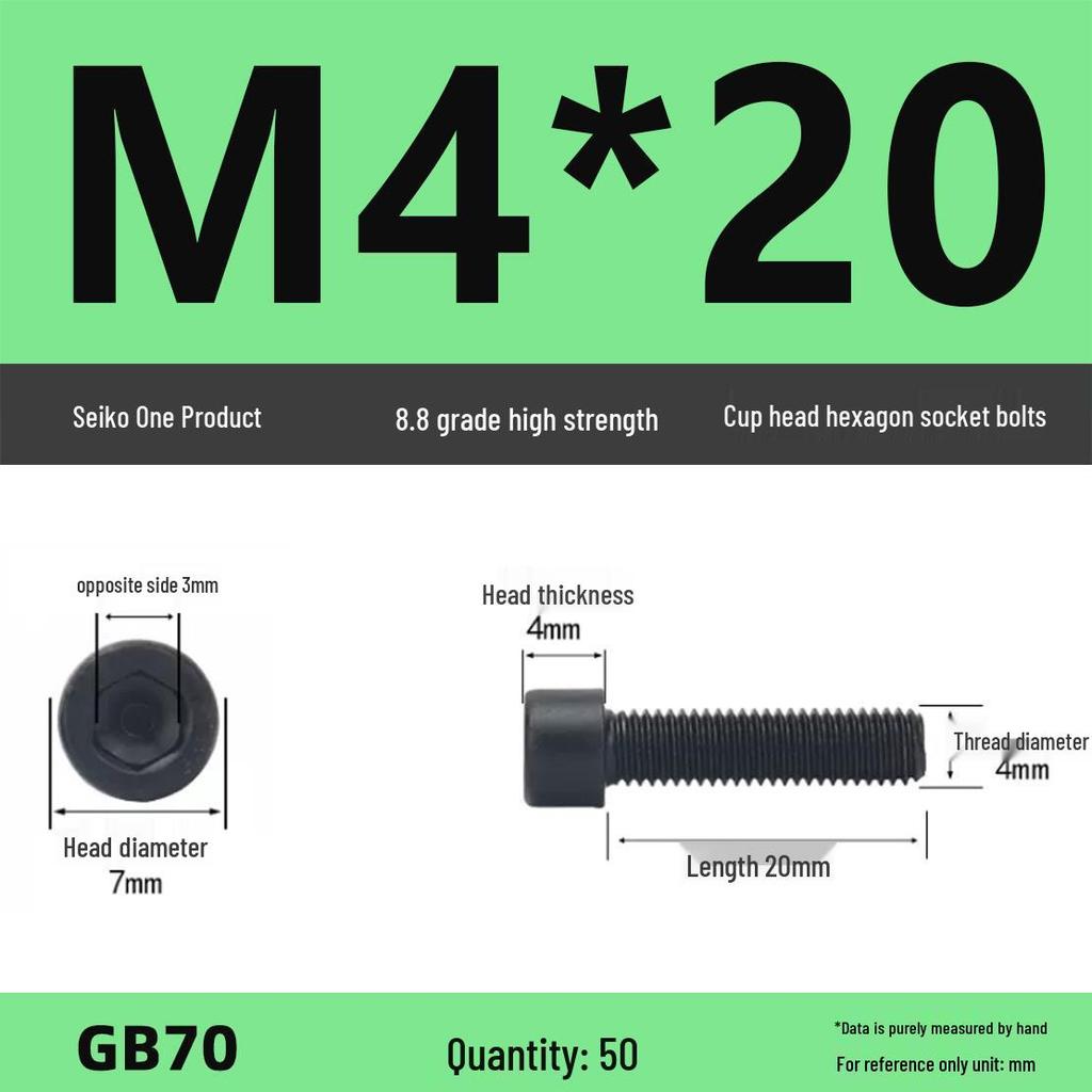 8.8 High-Strength Socket Head Cap Screw Bolt (M4-M16)