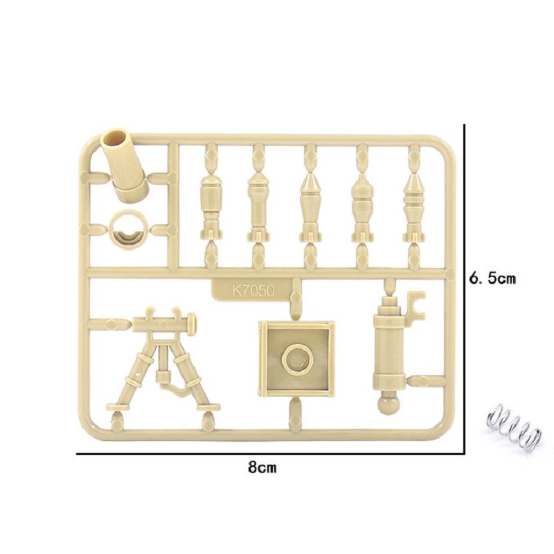 

MOC WW2 США Военное оружие M2 Миномет Солдат Минифигурка Аксессуары Пистолеты Строительные блоки Комплект Наборы кирпичей Модель оружия Детские игрушки жёлтый
