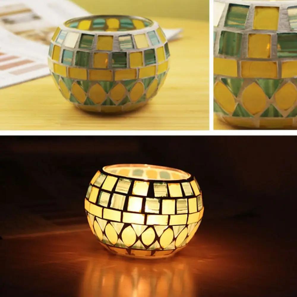 Glass Moroccan Style Centerpiece Votive Tea Light Candle Holder Candlestick Candle Jar Home Decor