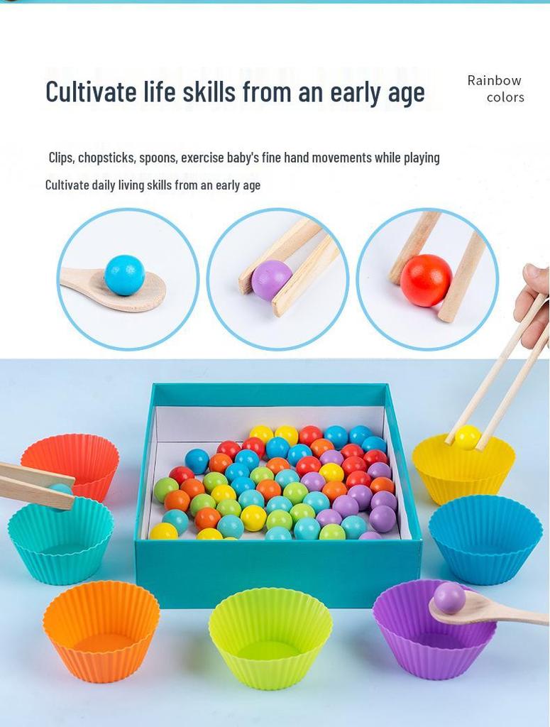 Wooden Number Operation Flashcards & Beads Puzzle Game for Kids