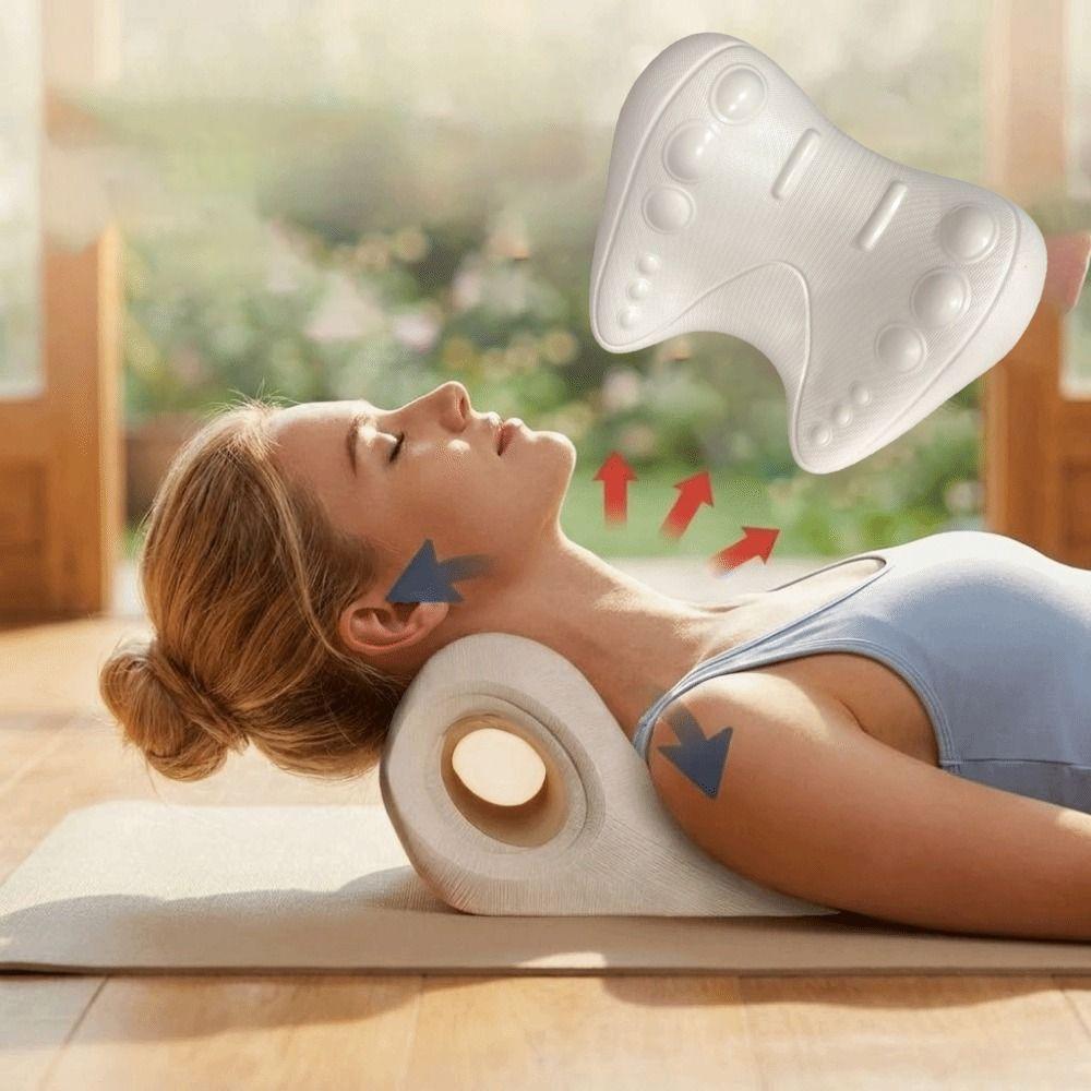 Wear Resist Cervical Massage Pillow Soothing Massage Soft EVA Material Neck Shoulder Stretcher Multi-Purpose Fatigue Relaxation