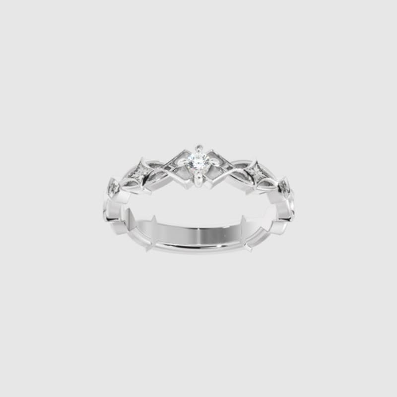 MUSEE.ART Flower Dia Couple Ring(women)