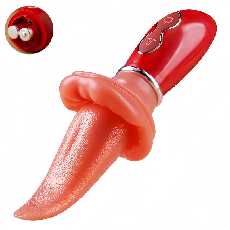 Realistic Tongue Vibrator Nipple Vagina Oral Stimulator G-spot Breast Massager Dildo Female Masturbator Adult Products