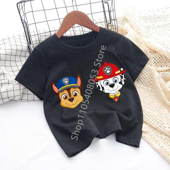 Kids Paw Patrol Cartoon Graphic Baby T Shirt Cotton Casual Short Sleeve Tee Boys and Girls 2026 Summer Toddler Clothing Tops