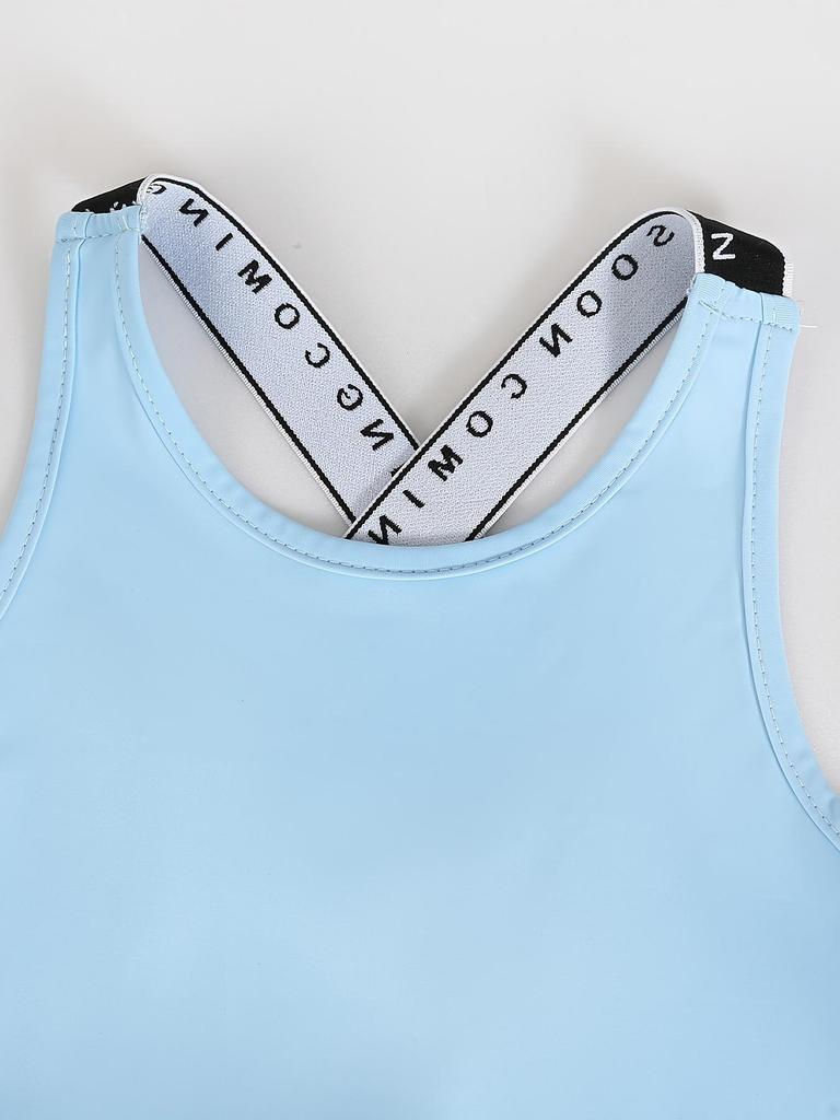 Vestito Skater Estivo Senza Maniche da Bambina - Tessuto Elastico Traspirante in Seta di Ghiaccio, Stile Skater Sportivo per Tennis, Danza e Uso Quotidiano