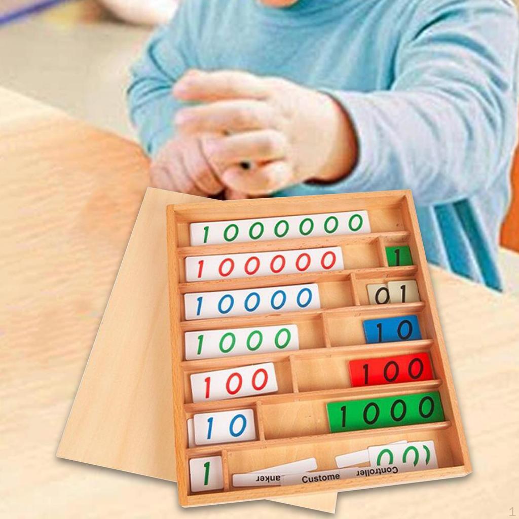 Decimal Bank Game Montessori Toy Wooden,Sensory Development,Education Toy,Math Math