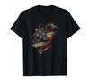 American Flag T-shirt Featuring a Silhouette of President Donald Trump.