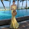 Elegant Waist Evening Dress Suspender Dress Vacation Feeling Senior Travel Vacation Dress