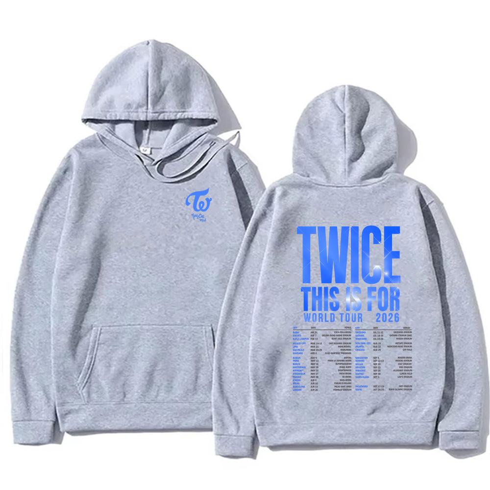 KPOP Twice Hoodies Twice Dies ist für die Welttournee 2026 Pullover Damen Herren Ästhetisches Grafik-Sweatshirt Kleidung