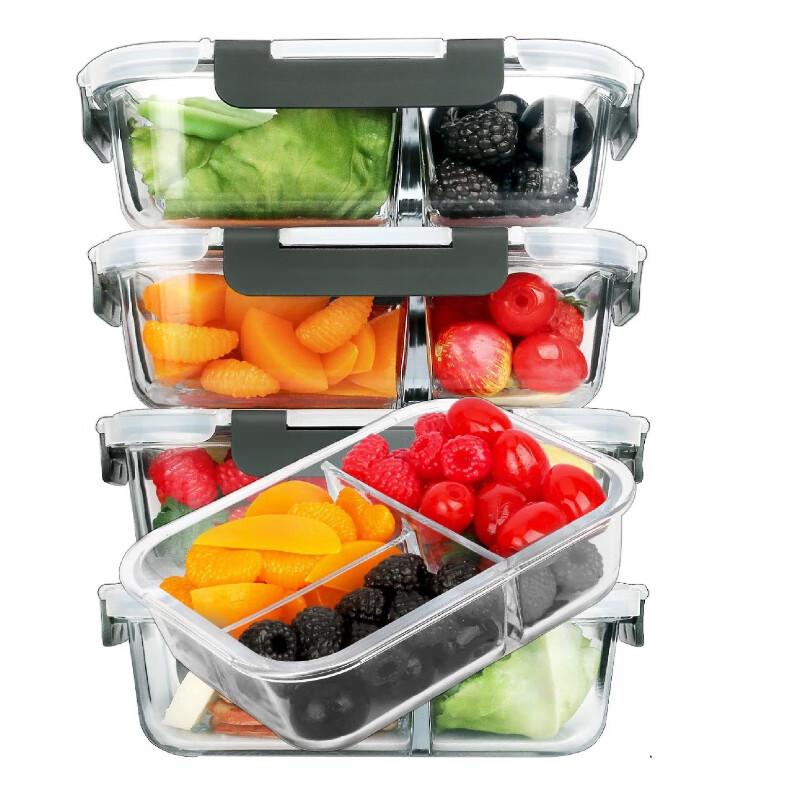 ZISIZ Glass Food Storage Container Set