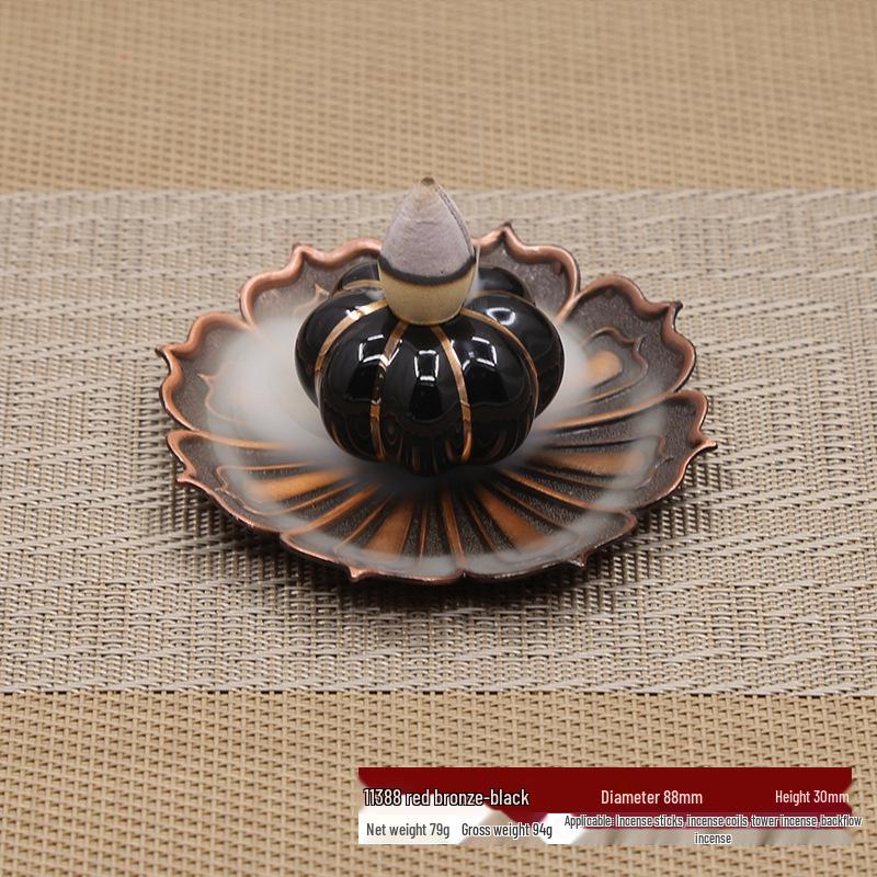 Large Ceramic Sandalwood Incense Burner for Indoor Aromatherapy & Mosquito Coil Holder