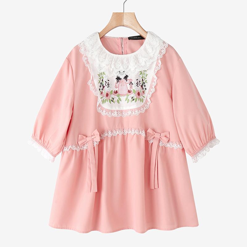 

ZANZEA Women Casual Lace Patchwork Round Neck Summer Half Sleeve Blouse S розовый