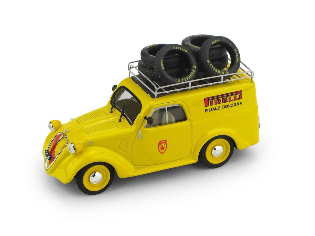 Brum Fiat 500B Van 1950 Pirelli Mille Miglia BRUMM FIAT 500B PIRELLI MILLE MIGLIA 1/43 FURGONE'50 [Item]