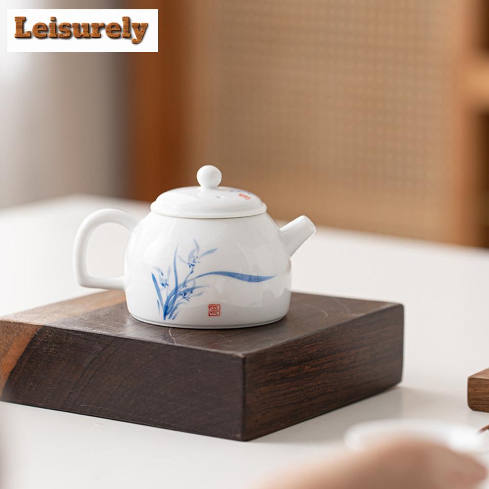 Ręcznie malowany Dehua Biała Porcelana Zestaw do Herbaty Kompletny Zestaw Taca do Herbaty Zestaw do Ceremonii Herbacianej Czajnik i Zestaw Filiżanek do Herbaty Przedmioty do Herbaty Kung Fu Rzemiosło