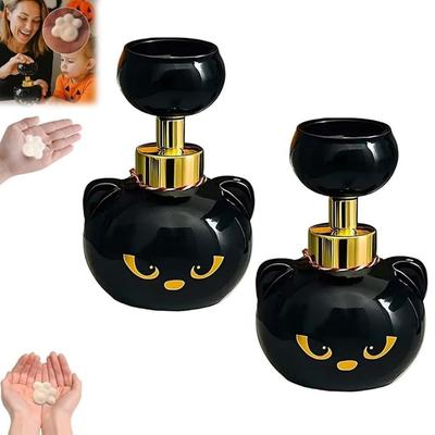 Large Capacity Cat Paw Foam Soap Dispenser Paw-Shaped Black Foaming Pump Bottles