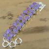 Gift For Women Chain Adjustable Bracelet 925 Silver Natural Purple Turquoise
