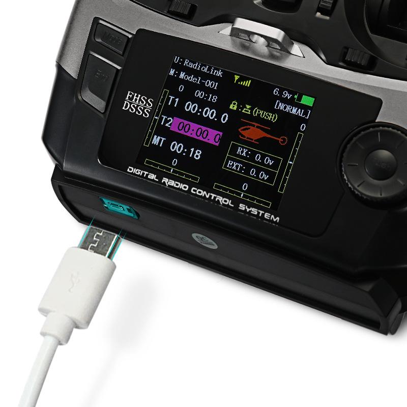 RadioLink AT9S PRO Remote Control 2.4G 10/12CH  DSSS FHSS Transmitter with R9DS Receiver for RC Model Airplane Drones