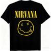 New Nirvana Rock Band Men's T-shirt Hip-Hop Style Men's and Women's Oversized Y2K Tee Casual Loose Outdoor Street Unisex Clothes