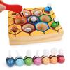 Color Sorting Early Education Beehive Game Wooden Clamp Bee To Hive Toy  Preschool Kids Boys