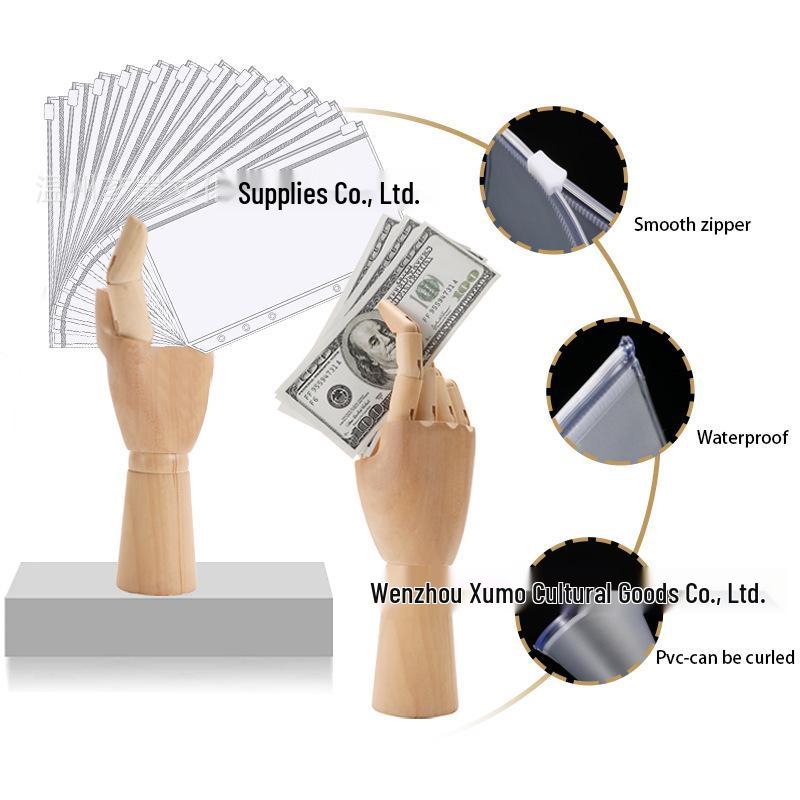 6-Hole A6 PU Leather Marble Diary & Finance Binder Book