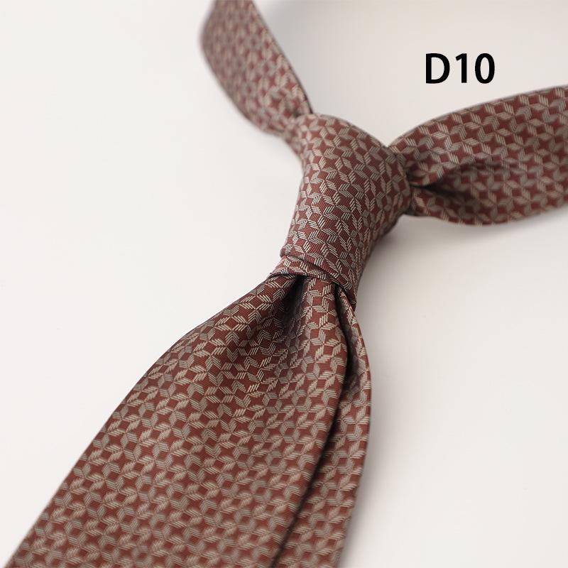 Men's Korean Style Formal Business Ties - Spring/Summer Collection (8CM, Simple Lines, Red/Coffee/Beige Series, Hand-tied)