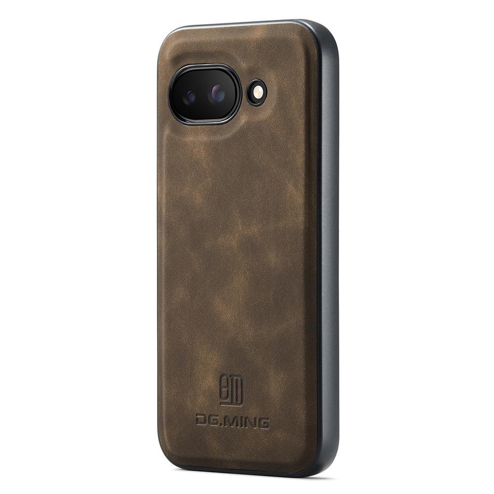 DG.MING Für Google Pixel 9a Hülle PU-Lederbezogene PC+TPU Hybrid Handyhülle