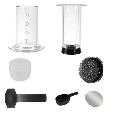 2025 Trend Portable French Press Coffee Maker Transparent Espresso Coffee Pot Air Press Coffee Machine With Filters For Aero Pre