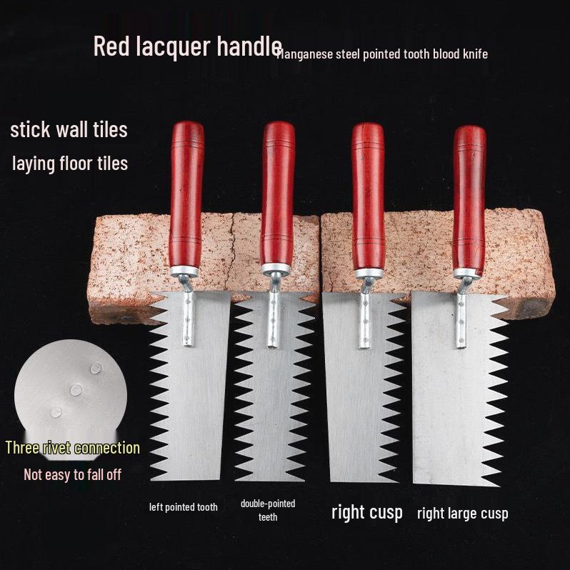 German Manganese Steel Plastering Trowel with Single & Double Toothed Edge for Tile and Ash Work