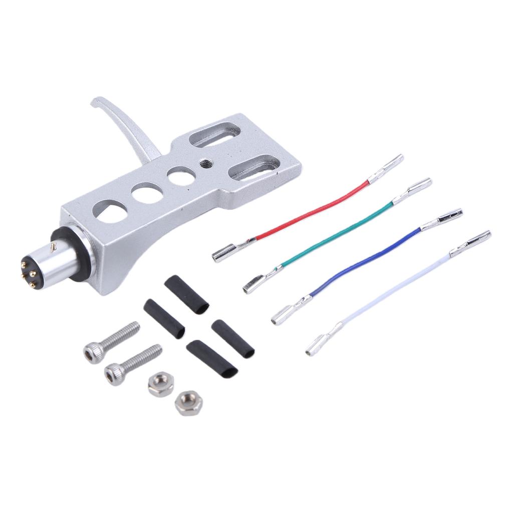 Turntable Headshell with 4 Lead Wires Cartridge Headshell Stylus Holder for LP Vinyl Pickup Record Player Phonograph