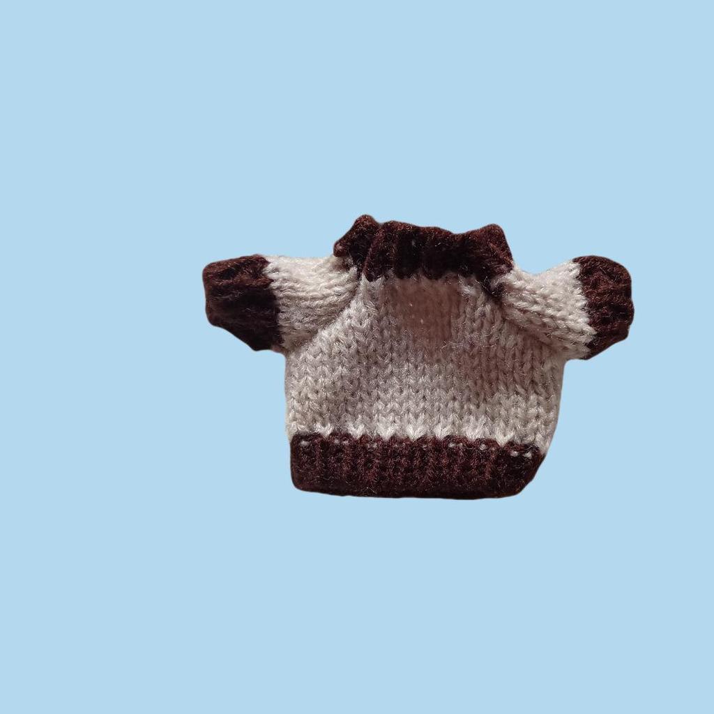 10cm Starfish Doll Clothes: Wool-Knit Terrier Outfit & Accessories
