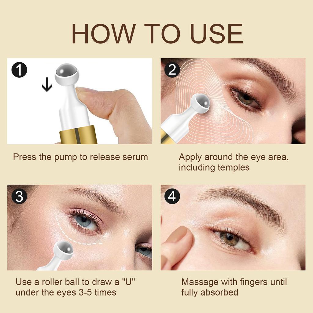 8-in-1 Eye Serum-Improves Dark Circles, Edema and Eye Fine Lines, Contains Hyaluronic Acid and Collagen,Moisturizing and Non-stick, Skin Care Products