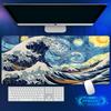 90x40cm Van Gogh Japanese Wave Mouse Pad The Great Wave Hd Extended Gaming Keyboard Mats Large Starry Wave Gamer Mousepad