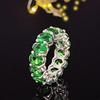Luxury Zircon Gem Diamond Band Ring with Niche Appeal