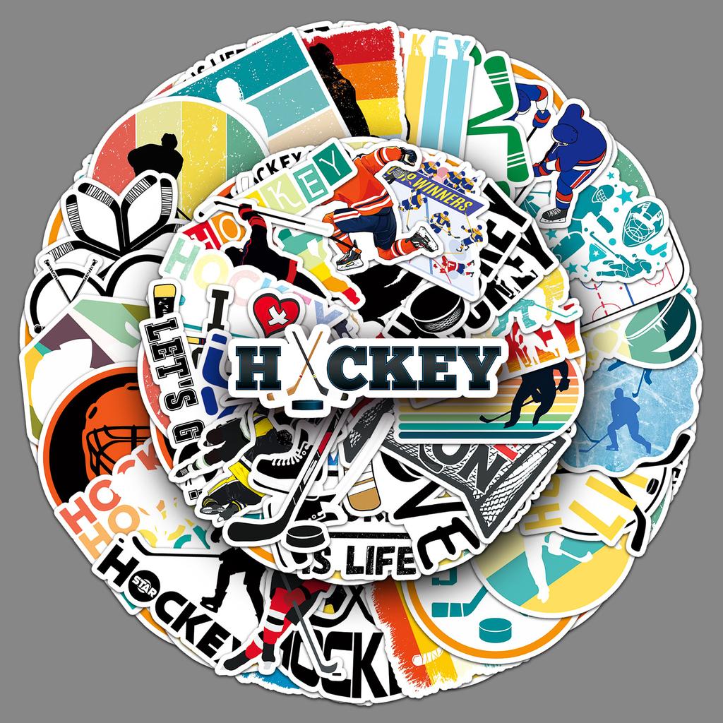 50 Eishockey Graffiti Dekorations-Handy-Wasserbecher-Koffer-Aufkleber