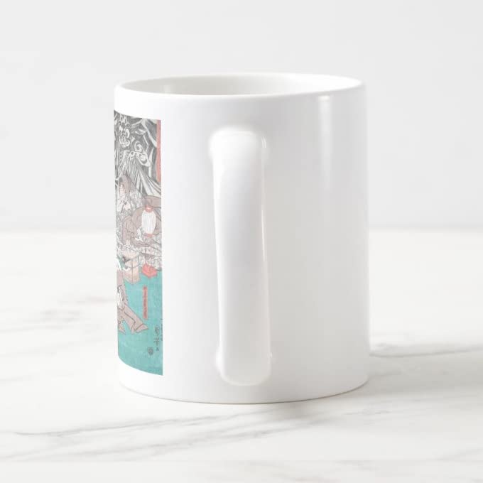 Utagawa no Yorimitsu Yakata Tsuchigumo Yokai Photo Mug Kuniyoshi's "Minamoto Wonasuzu" Mug (Ukiyo-e Series) (A)