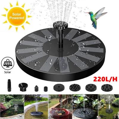 5W-1.2W Solar Fountain Pump 220L/H Solar Fountain Solar Panel Bird Bath Fountain Outdoor Garden Pool Water Fountain for Garden
