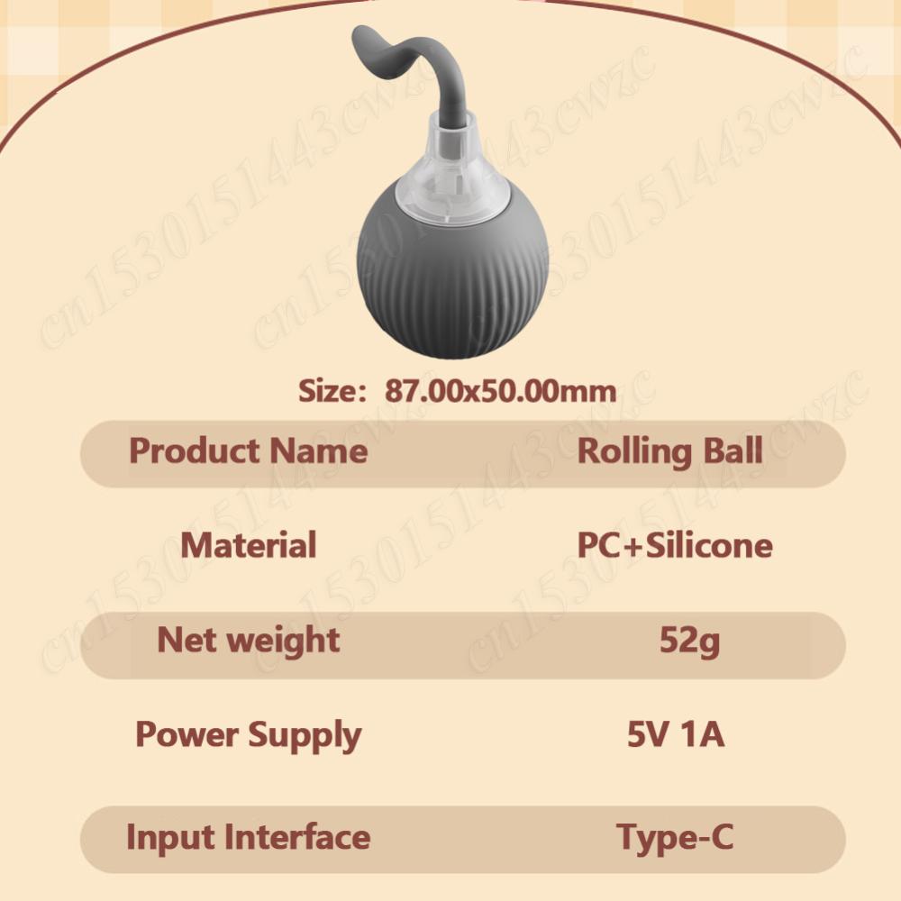 Interactive Cat Toys Ball Funny Cat Toys Pet Automatic Rolling Ball Rechargeable Fast Rolling Ball Anti-Depression Pet Toy