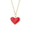 925 Sterling Silver Red Heart Clavicle Necklace for Women - Simple, Luxurious, and Stylish Summer Statement Piece