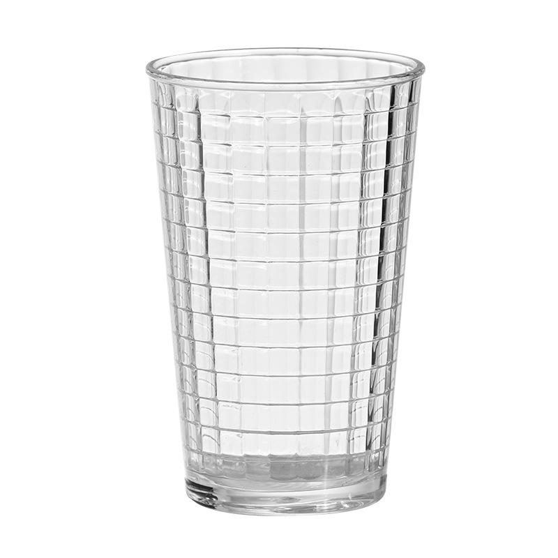 Acrylic Drop-Resistant Plaid Cup for Water, Milk Tea, Juice, Beer - Ideal for Commercial and Self-Service Restaurants.