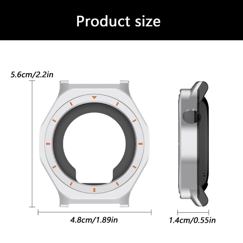Heavy Duty Metal Case Housing Guard Sleeve Shell For Smartwatch Enhancing Durability Scratch Resistance Modern Aesthetic