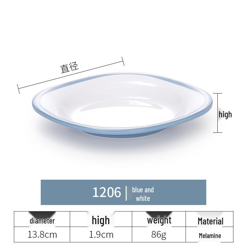 Imitation Porcelain Melamine Dipping and Snack Dish for Restaurants