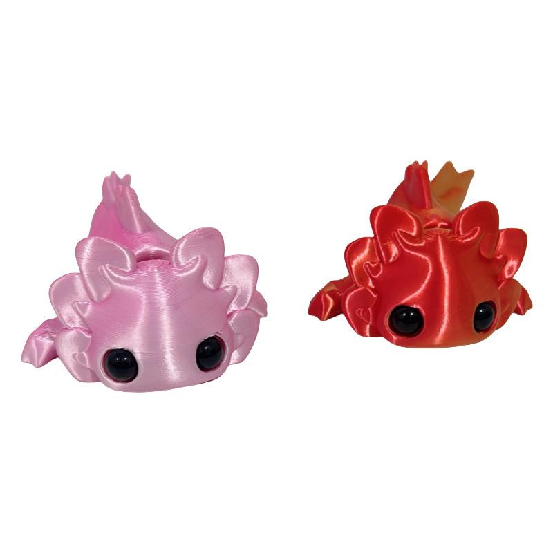 3D-printed Small Animal Set Joint Cute Salamander Baby 3d Printed Animals for Home Office Craft Printed Figures Christmas Gifts
